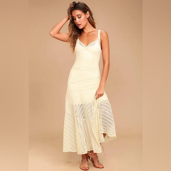 Free People Intimately Love Story Cream Lace‎ Slip Dress Sz. M NWT - Picture 2 of 14